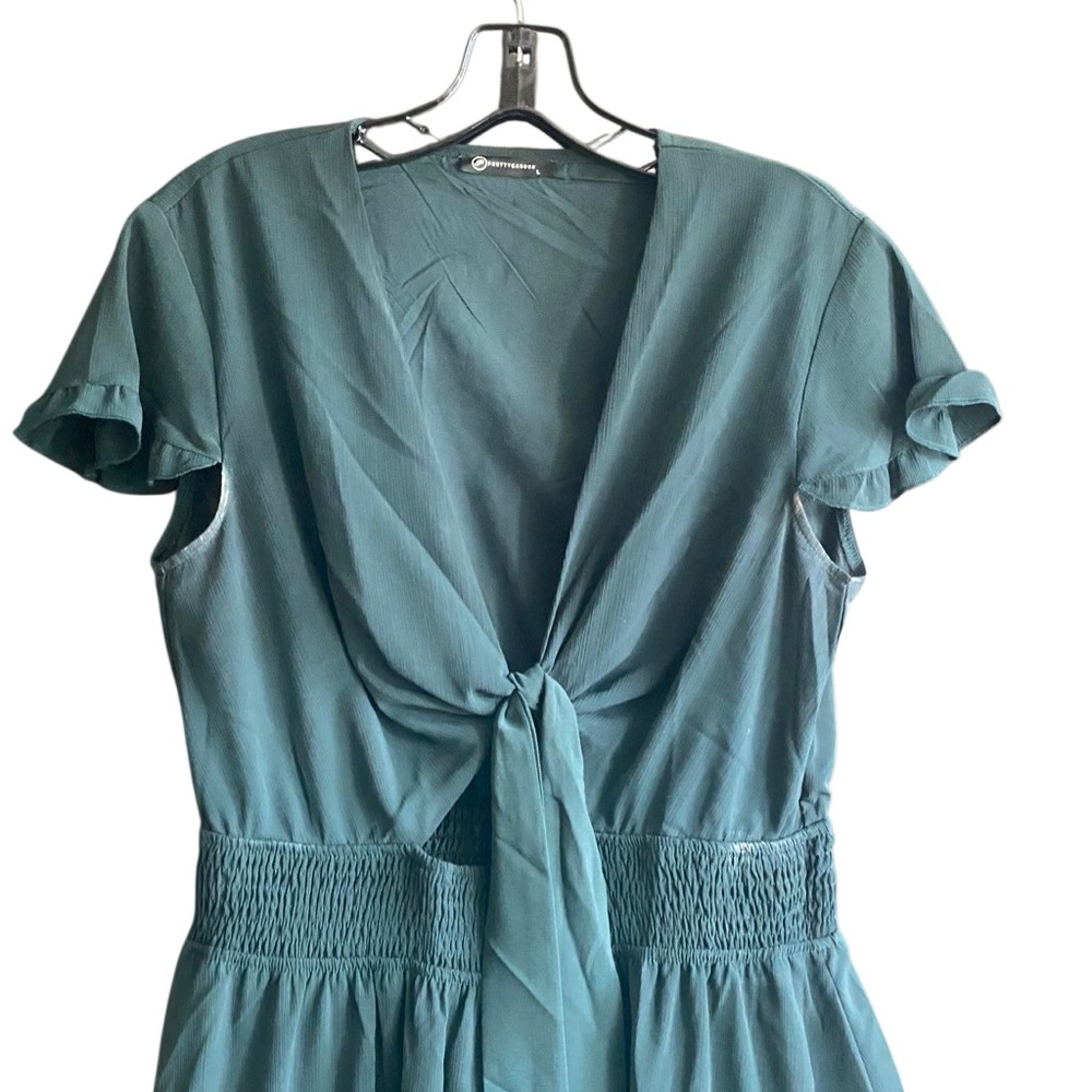 Prettygarden Short Sleeve Green Mini Swing Dress. Size Large. - Picture 8 of 15